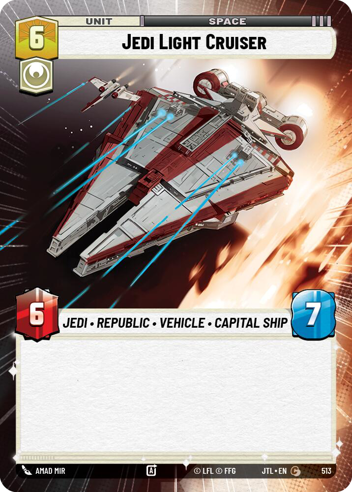 Jedi Light Cruiser, Jump to Lightspeed Card Art