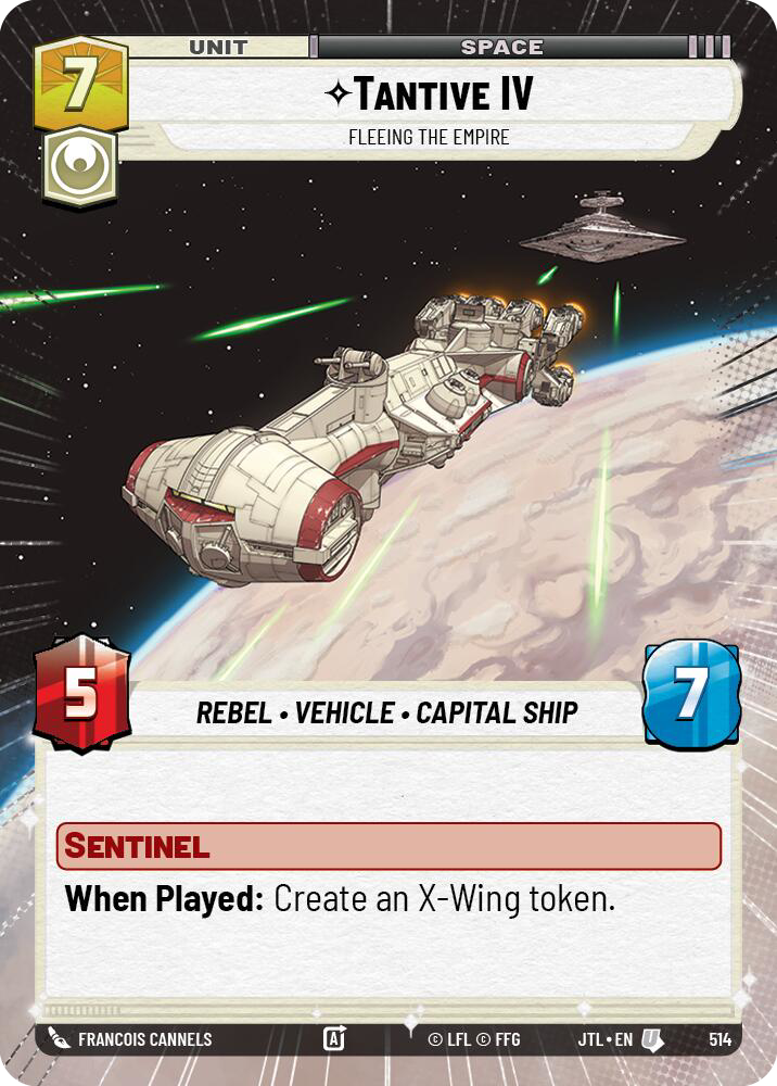 Tantive IV, Fleeing the Empire, Jump to Lightspeed Card Art