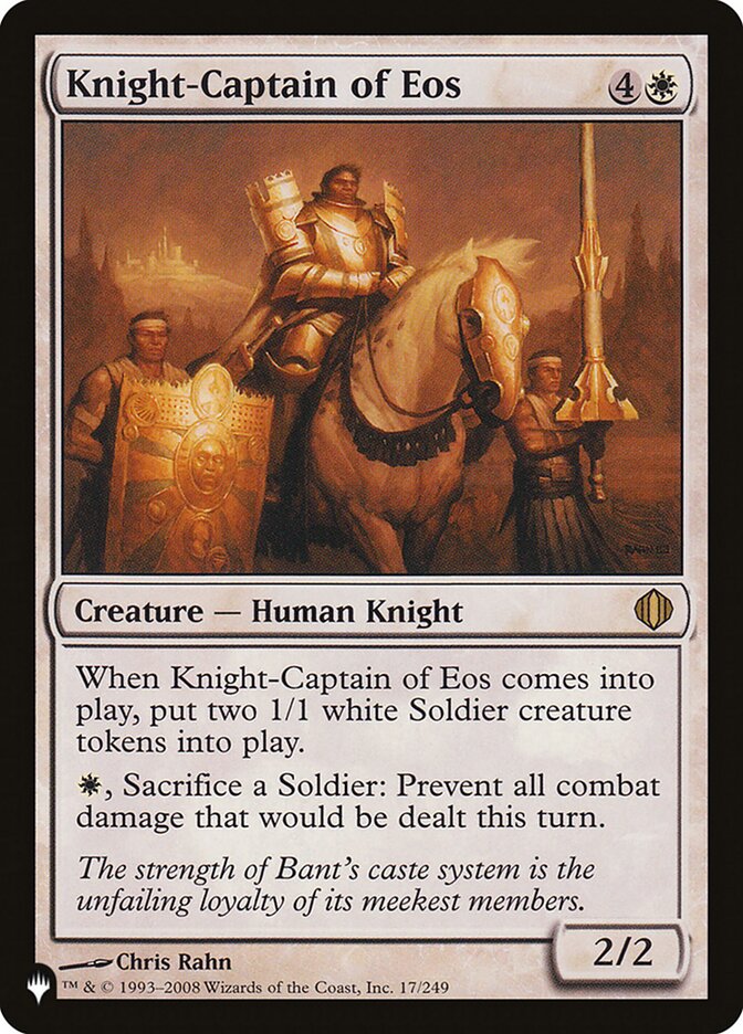 Knight-Captain of Eos, The List Card Art