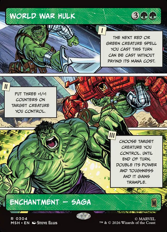 World War Hulk, Marvel Super Heroes Card Art