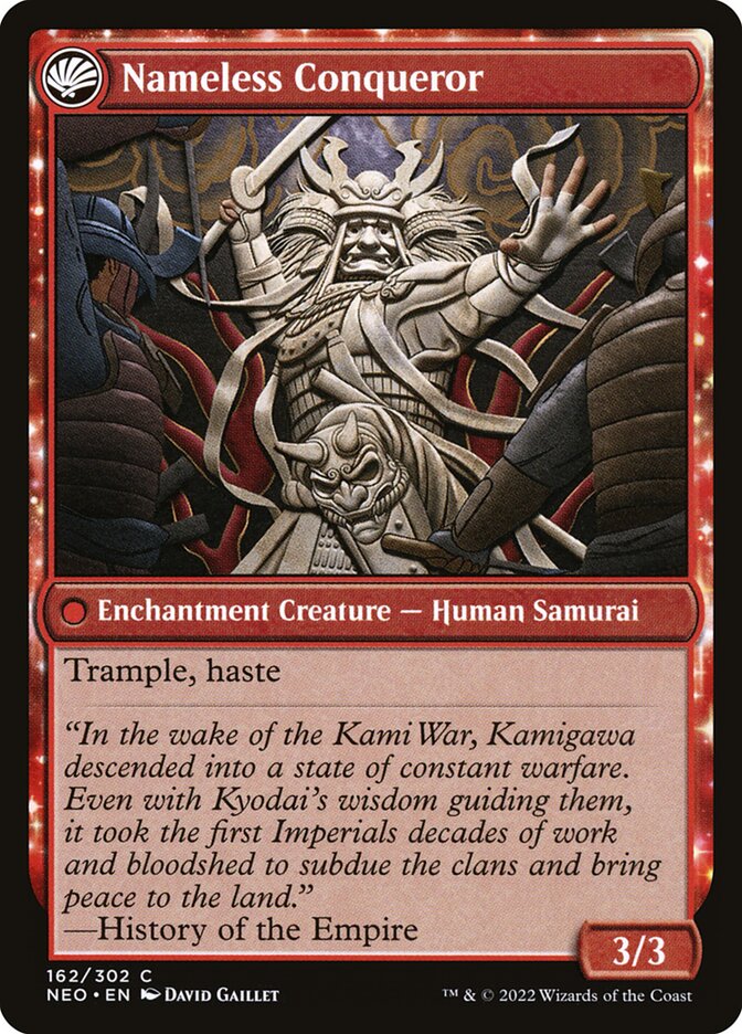 The Shattered States Era // Nameless Conqueror, Kamigawa: neon dynasty Card Art
