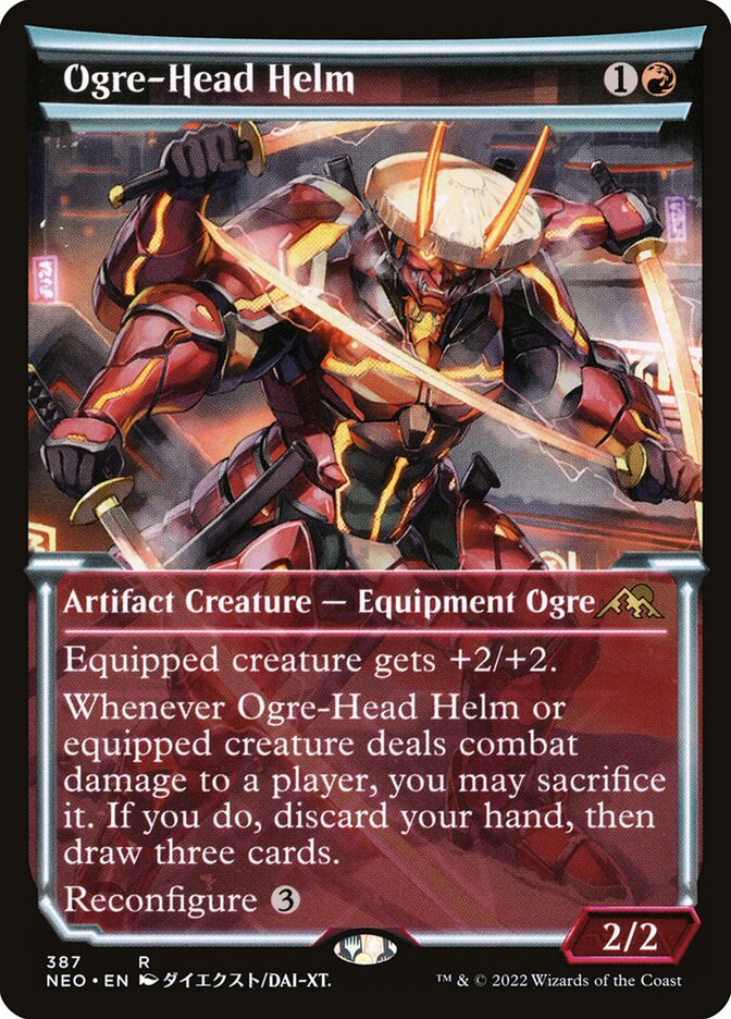 Ogre-Head Helm, Kamigawa: neon dynasty Card Art