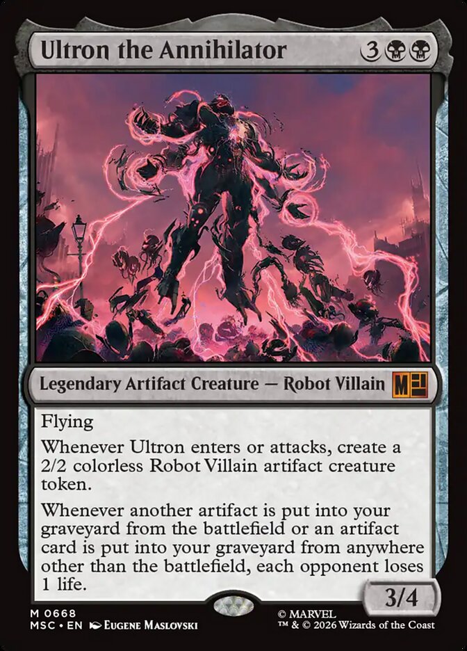 Ultron the Annihilator, Marvel Super Heroes Commander Card Art