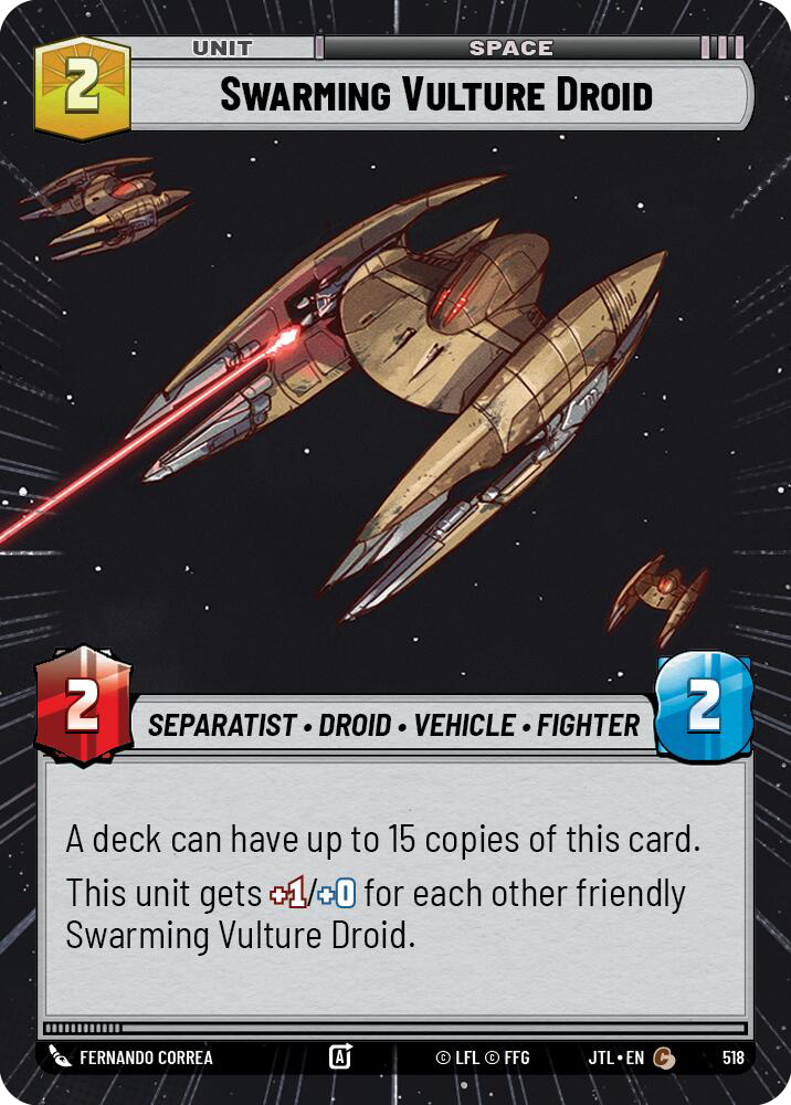 Swarming Vulture Droid, Jump to Lightspeed Card Art