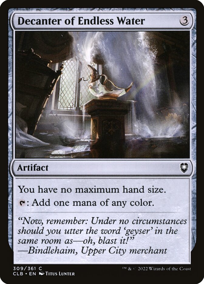 Decanter of Endless Water, Commander legends: battle for baldur's gate Card Art