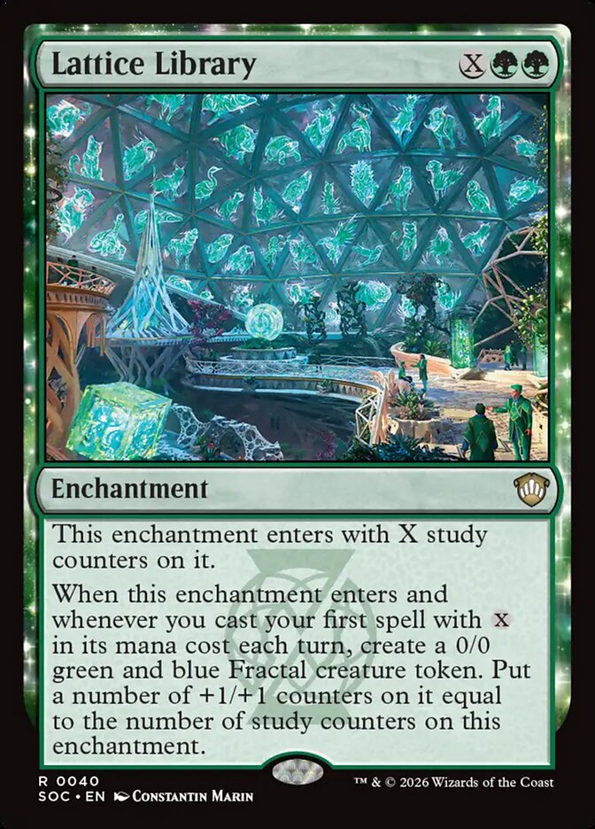 Lattice Library, Secrets Of Strixhaven Commander Card Art
