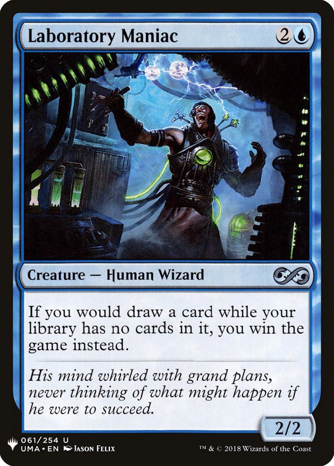 Laboratory Maniac, The List Card Art