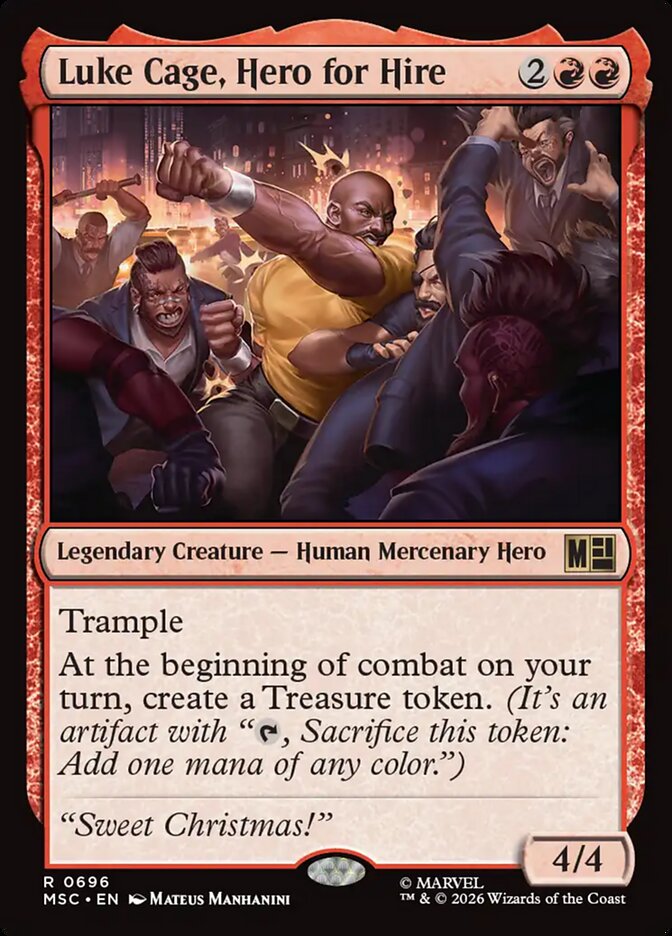 Luke Cage, Hero for Hire, Marvel Super Heroes Commander Card Art