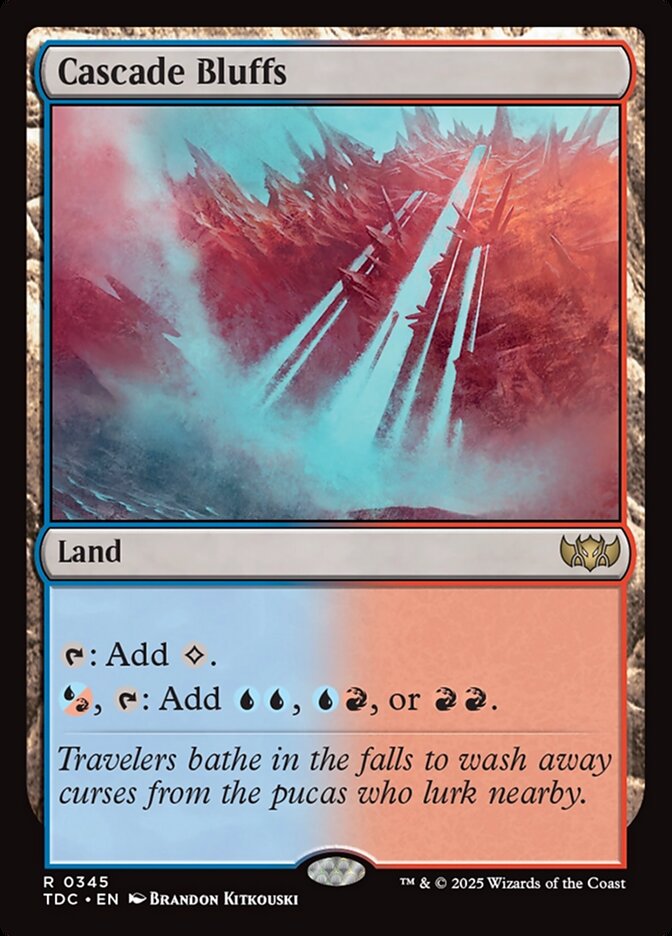Cascade Bluffs, Tarkir: Dragonstorm Commander Card Art
