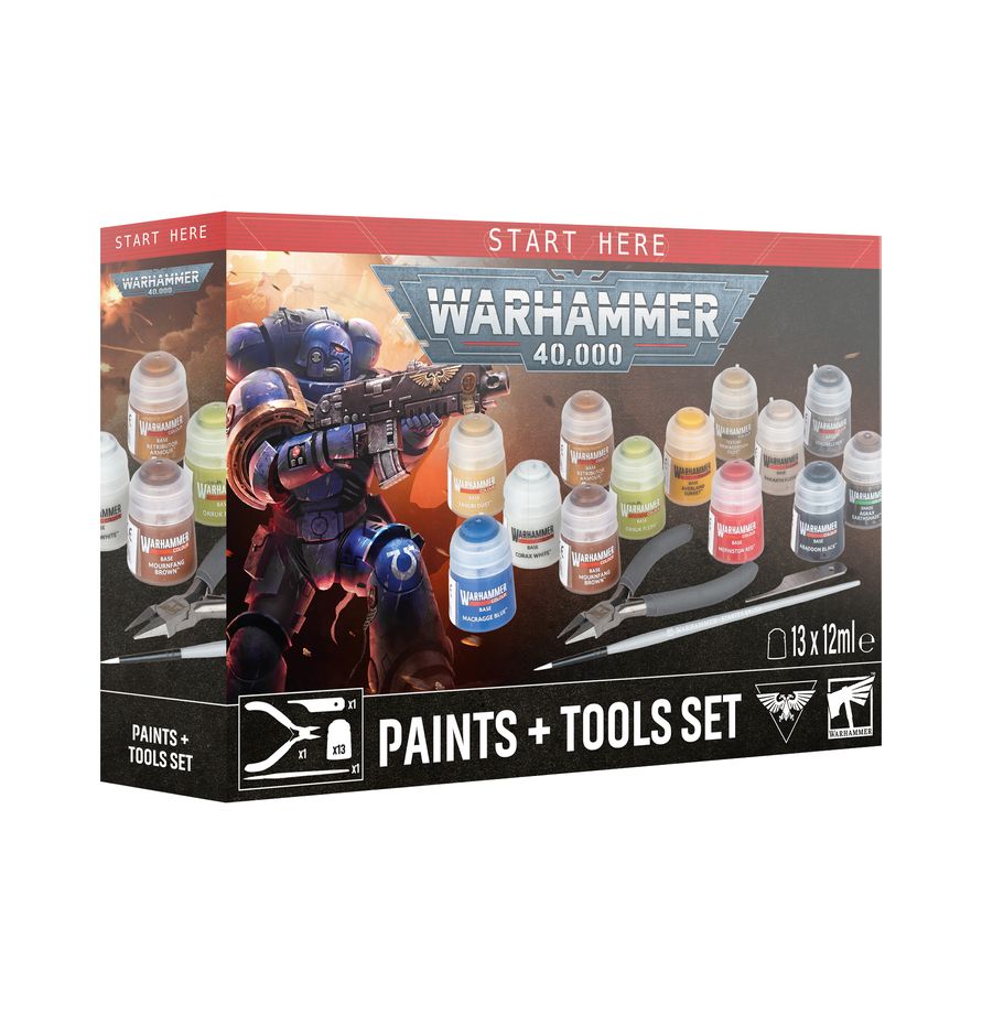 Warhammer: 40K - Paints + Tools Set