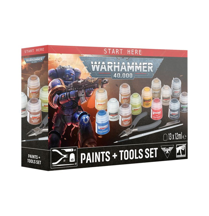 Warhammer: 40K - Paints + Tools Set