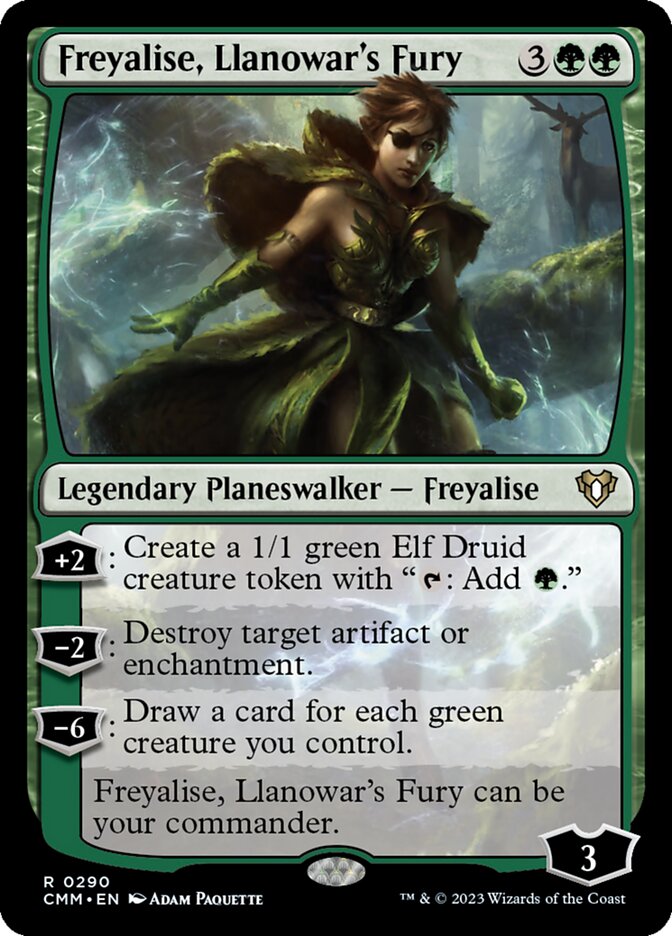 Freyalise, Llanowar's Fury, Commander Masters Card Art