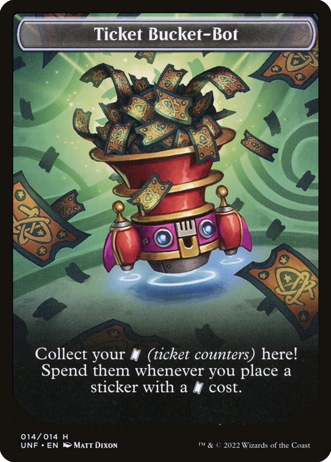Ticket Bucket-Bot, Unfinity Tokens Card Art