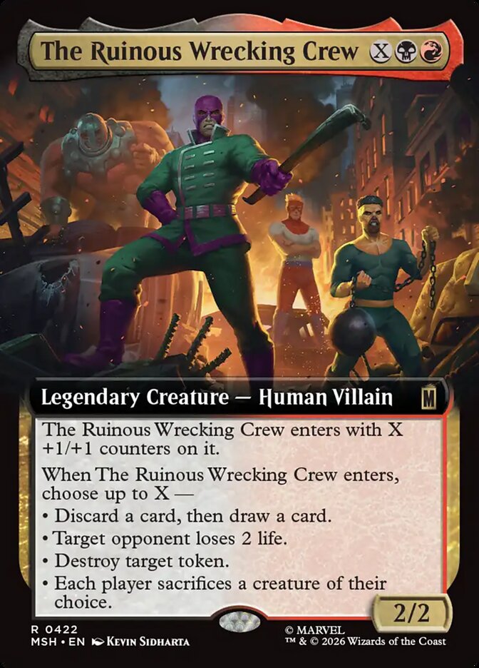 The Ruinous Wrecking Crew, Marvel Super Heroes Card Art