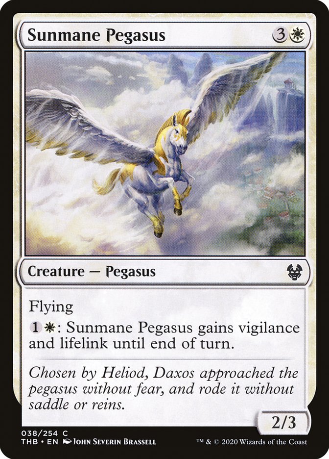 Sunmane Pegasus, Theros beyond death Card Art
