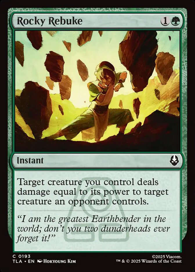 Rocky Rebuke, Avatar: The Last Airbender Card Art