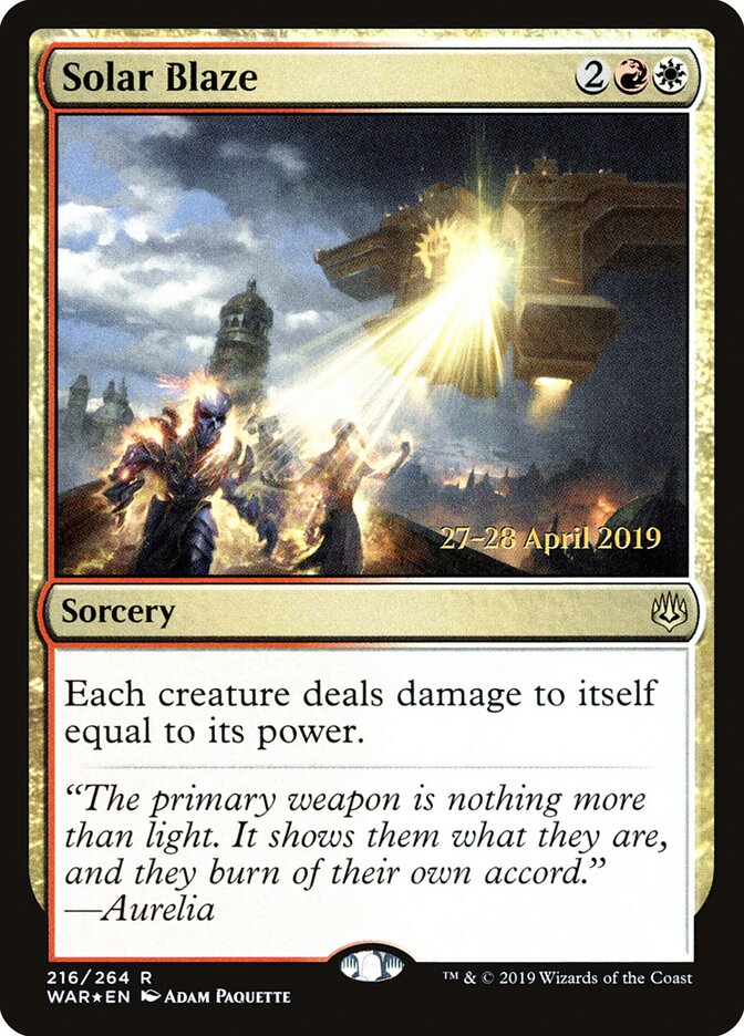 Solar Blaze, War Of The Spark Promos Card Art