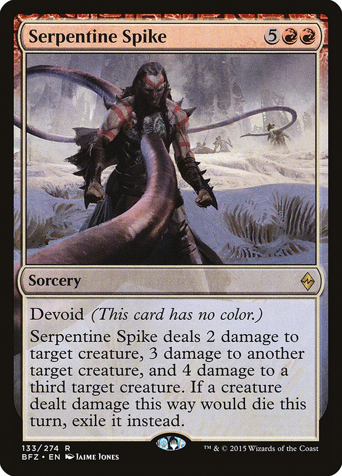 Serpentine Spike, Battle For Zendikar Card Art