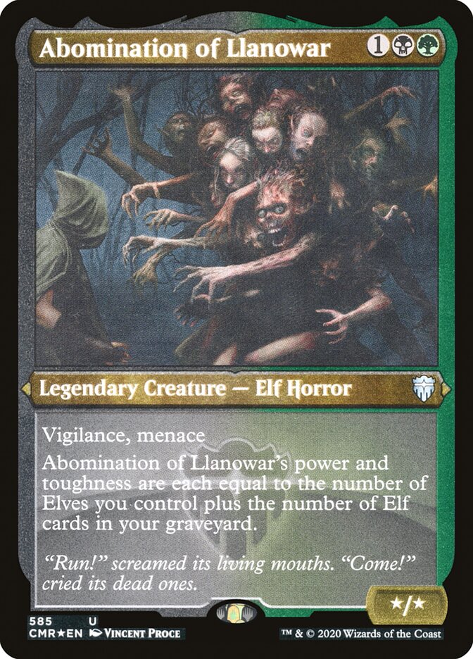 Abomination of Llanowar - Etched Foil