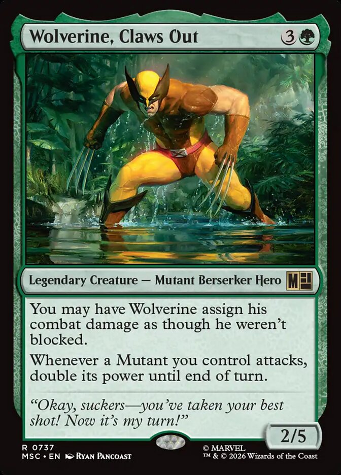 Wolverine, Claws Out, Marvel Super Heroes Commander Card Art