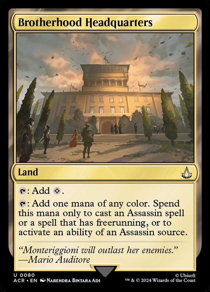 Brotherhood Headquarters, Assassin's creed Card Art