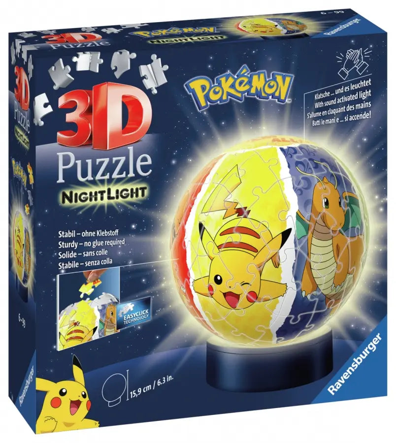 Ravensburger 3D Pussel: Pokémon Night Light 72p