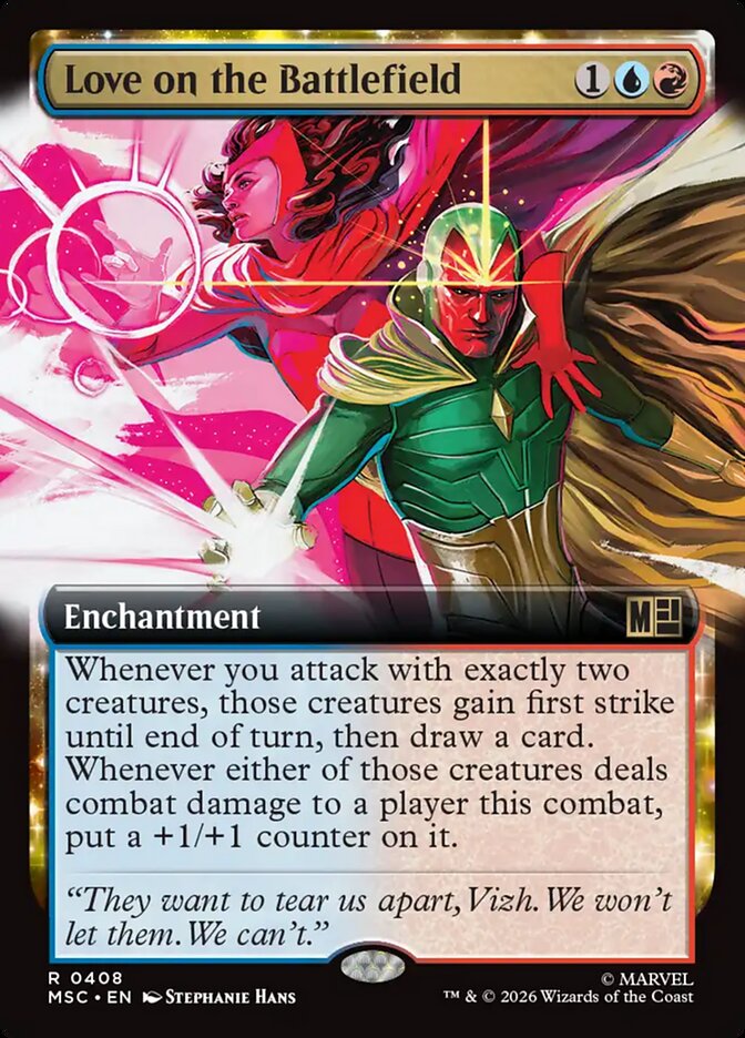 Love on the Battlefield, Marvel Super Heroes Commander Card Art