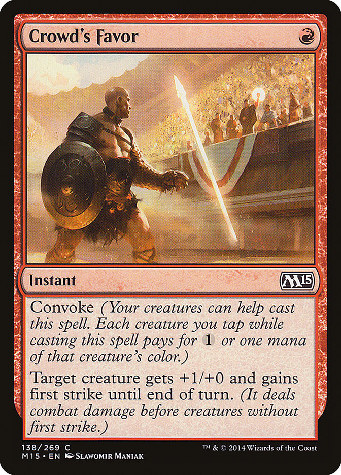 Crowd's Favor, Magic 2015 Card Art