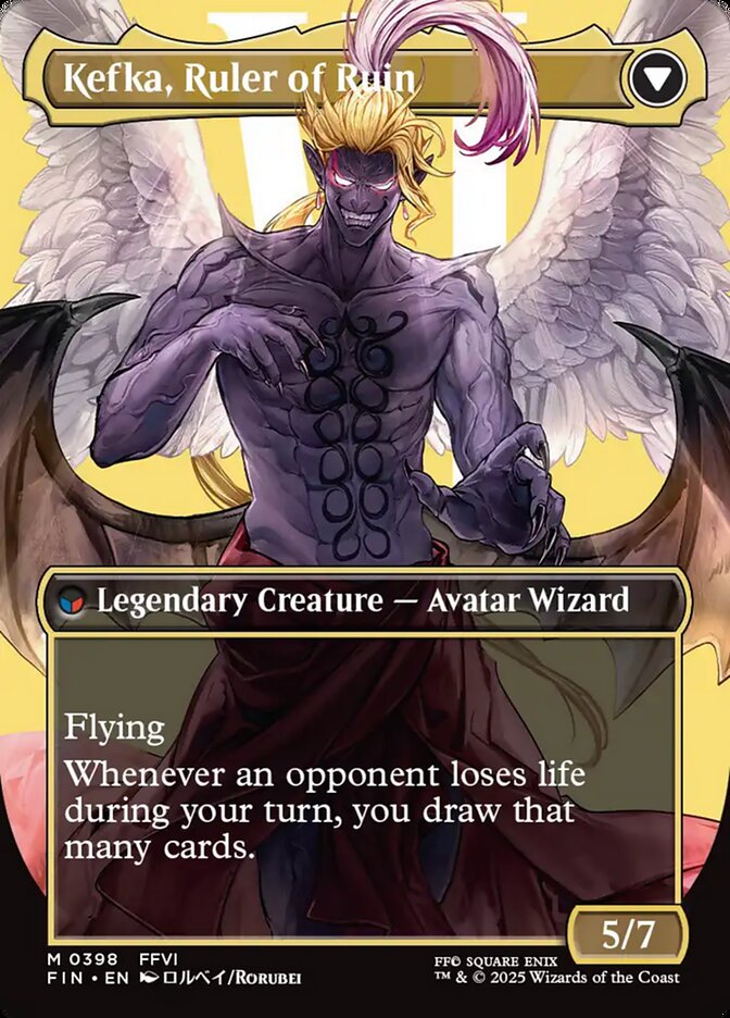 Kefka, Court Mage // Kefka, Ruler of Ruin, Final fantasy Card Art