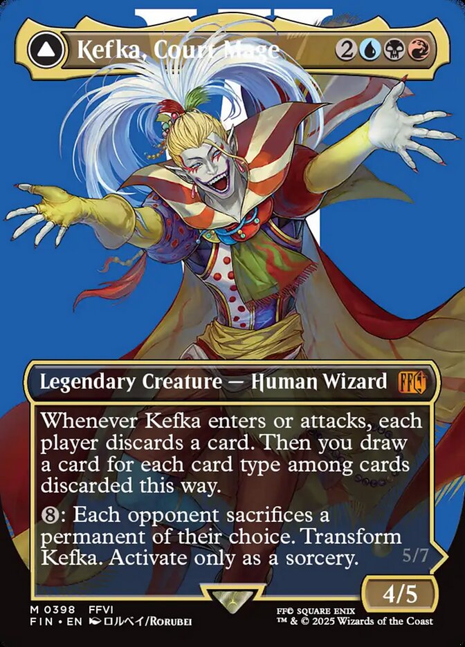 Kefka, Court Mage // Kefka, Ruler of Ruin, Final fantasy Card Art