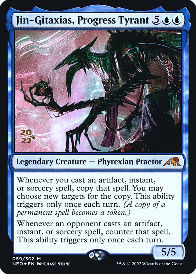 Jin-Gitaxias, Progress Tyrant, Kamigawa: neon dynasty promos Card Art