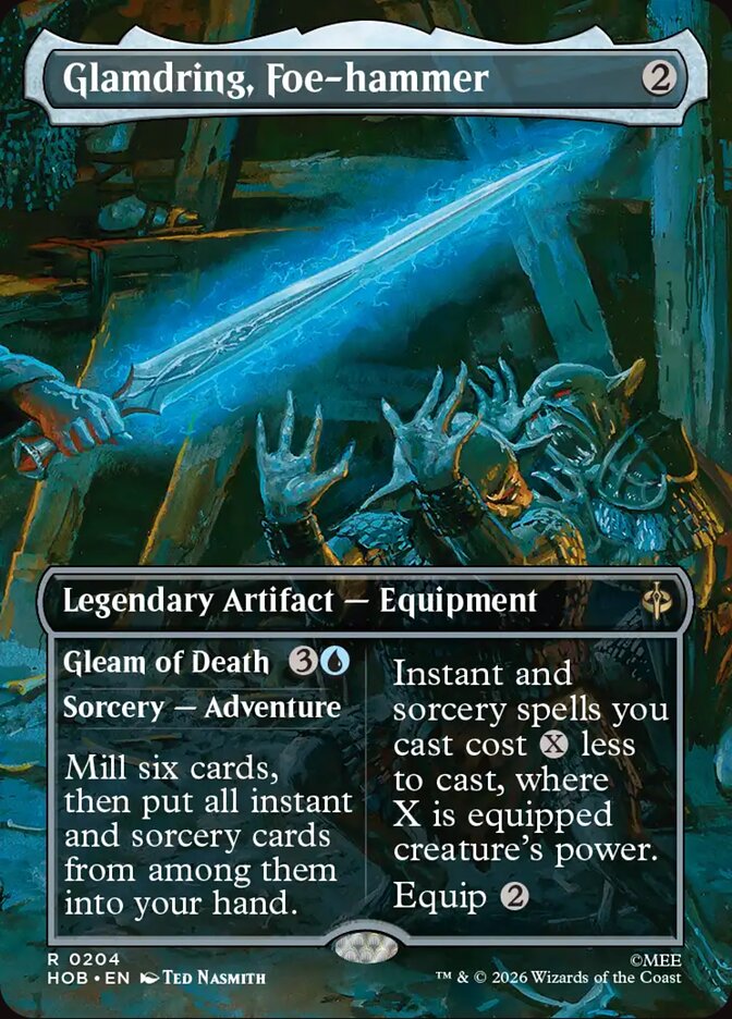 Glamdring, Foe-hammer // Gleam of Death, The Hobbit Card Art