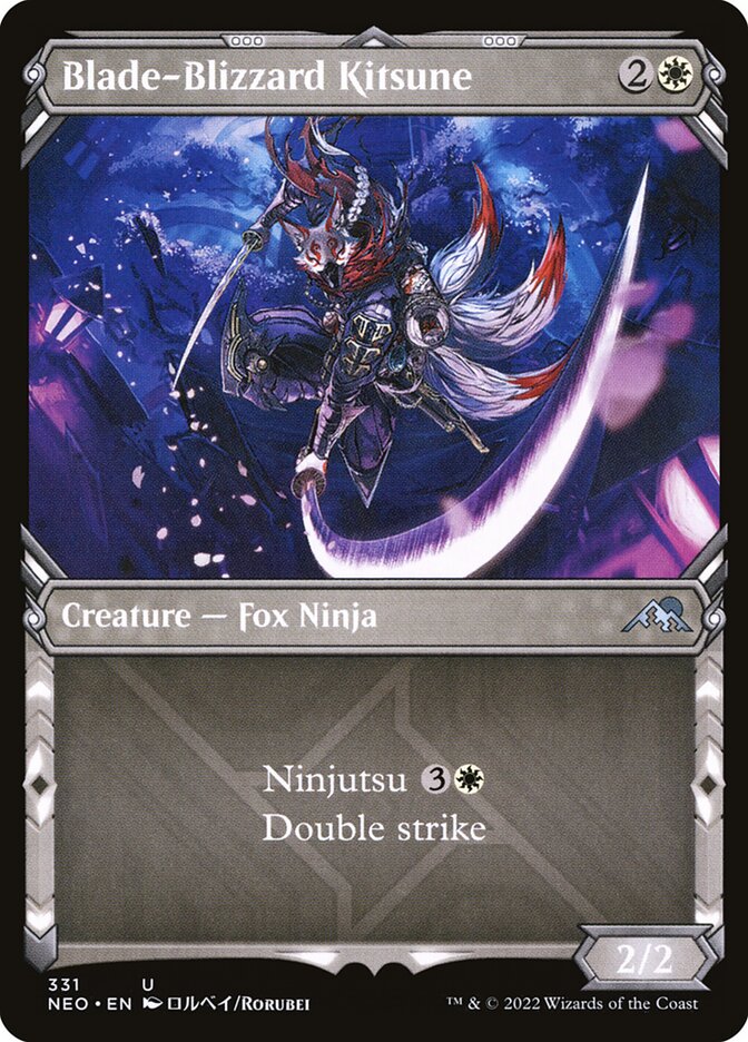 Blade-Blizzard Kitsune, Kamigawa: neon dynasty Card Art