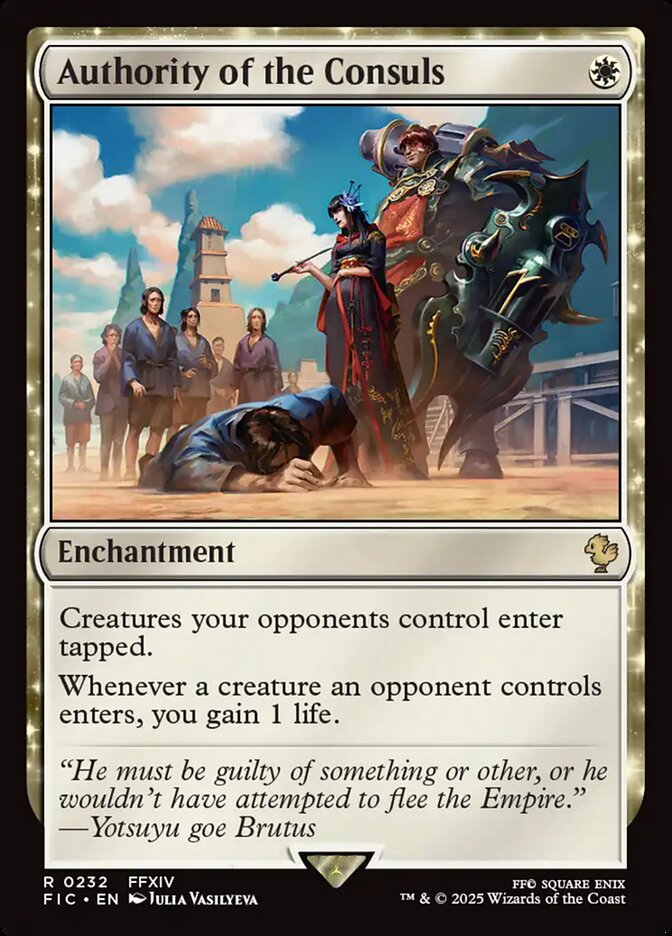 Authority of the Consuls, Final fantasy commander Card Art