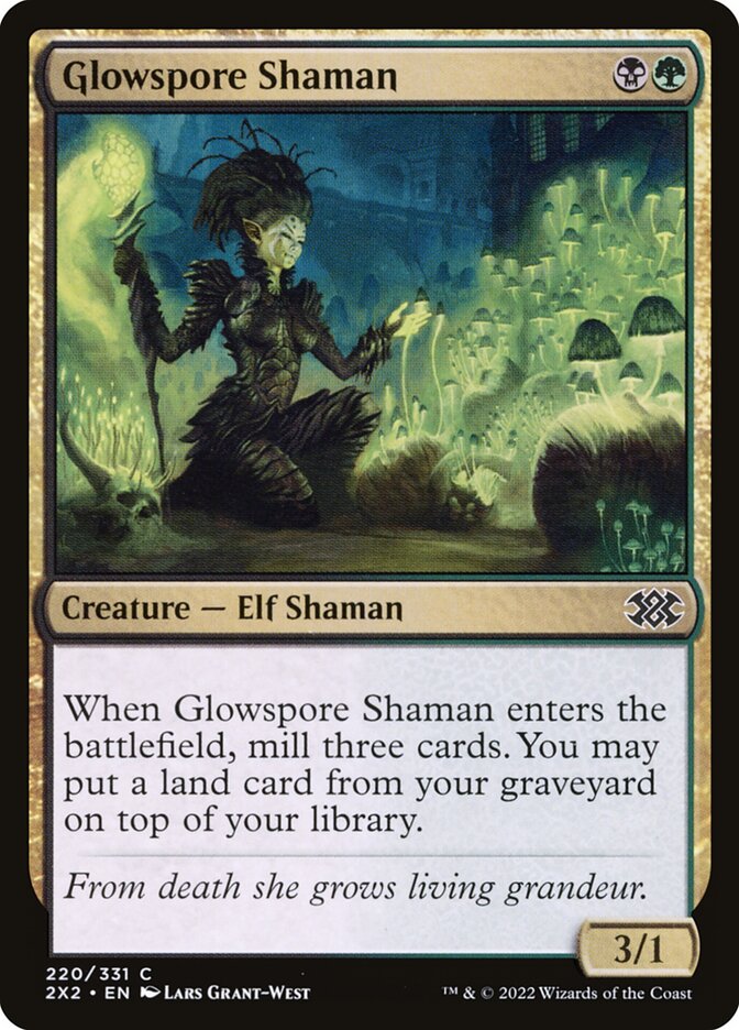 Glowspore Shaman, Double masters 2022 Card Art