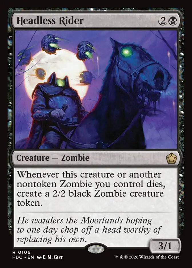 Headless Rider, Foundations Commander Card Art