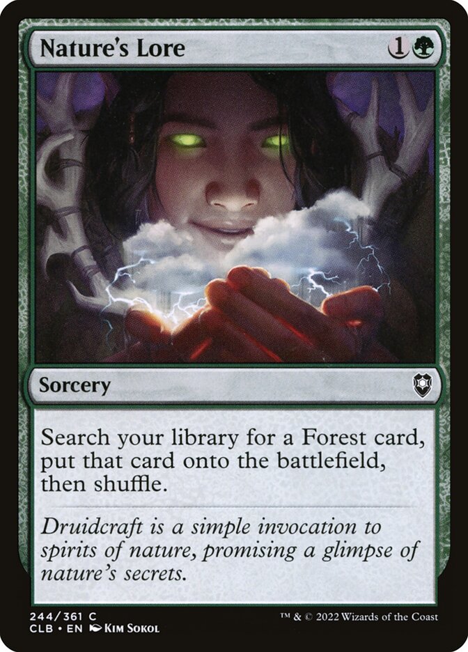 Nature's Lore, Commander legends: battle for baldur's gate Card Art