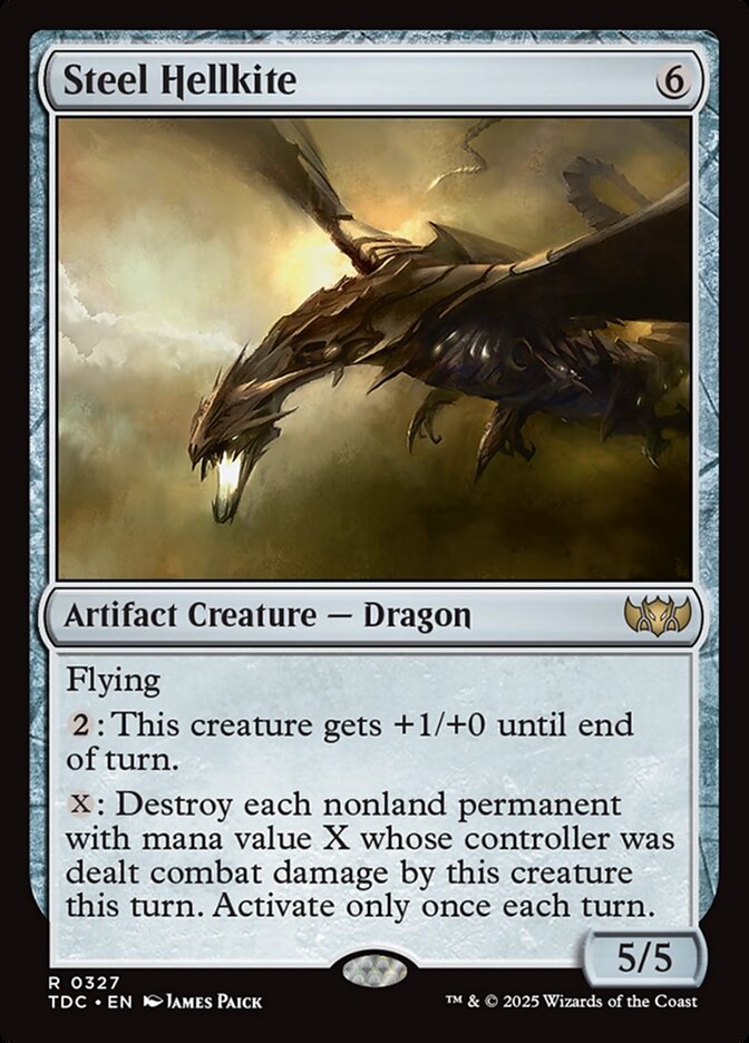 Steel Hellkite, Tarkir: dragonstorm commander Card Art