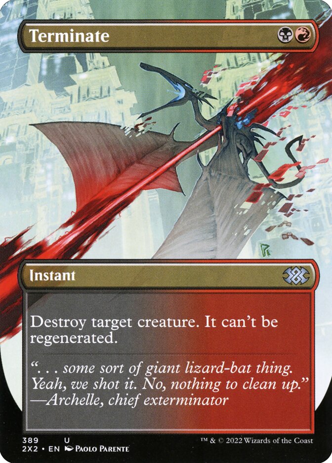 Terminate, Double Masters 2022 Card Art