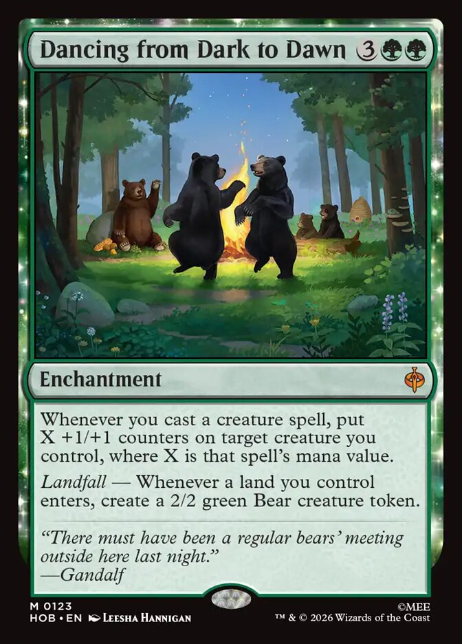 Dancing from Dark to Dawn, The Hobbit Card Art