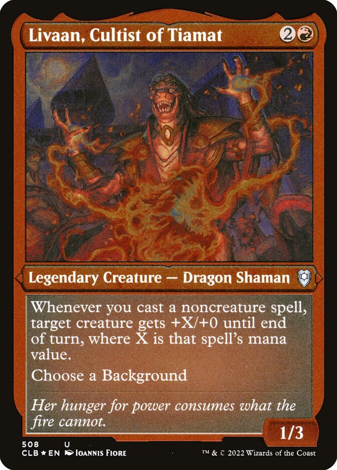 Livaan, Cultist of Tiamat - Etched Foil