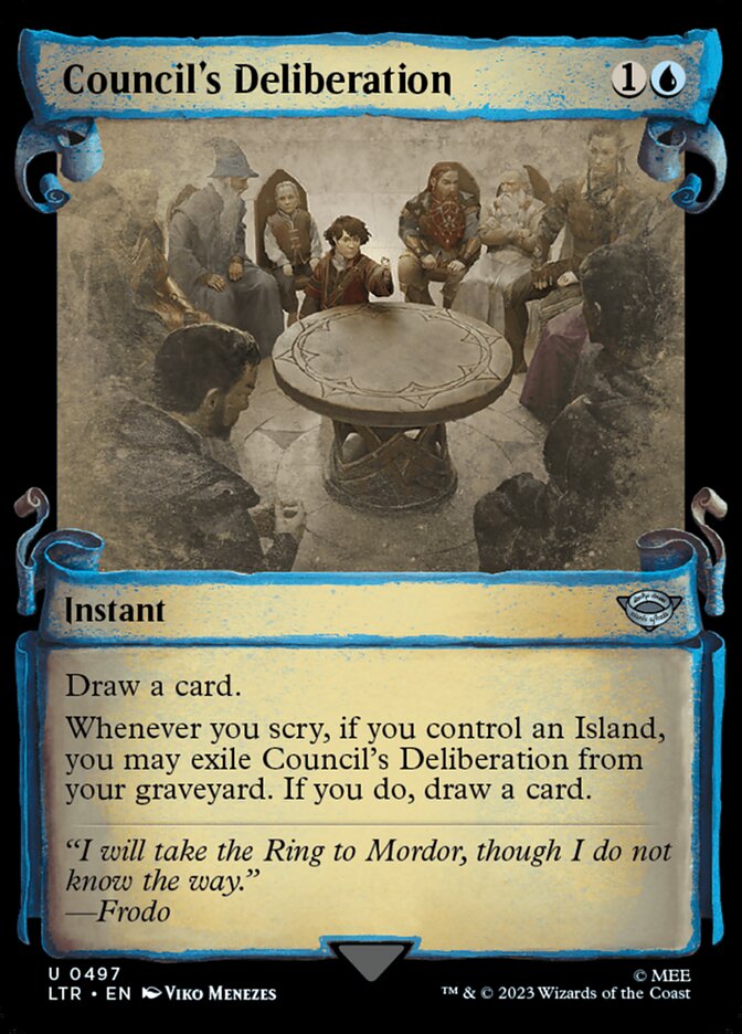 Council's Deliberation, The lord of the rings: tales of middle-earth Card Art