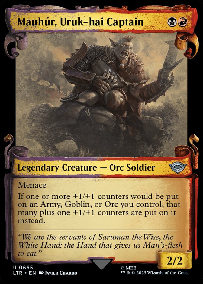 Mauhúr, Uruk-hai Captain, The lord of the rings: tales of middle-earth Card Art