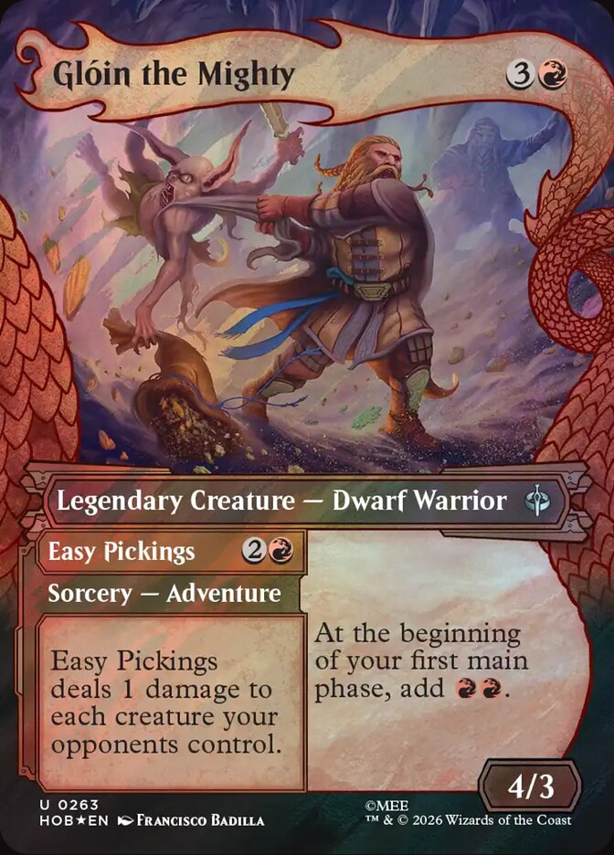 Glóin the Mighty // Easy Pickings, The Hobbit Card Art