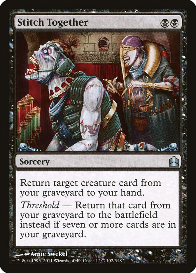 Stitch Together, Commander 2011 Card Art