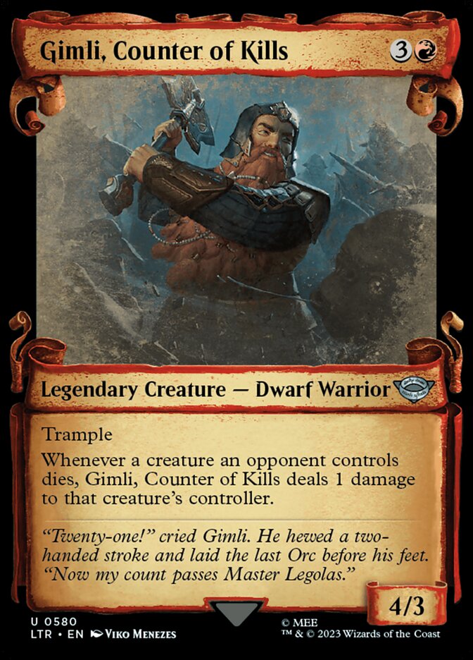 Gimli, Counter of Kills, The lord of the rings: tales of middle-earth Card Art