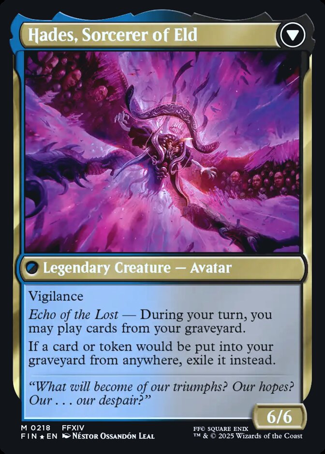 Emet-Selch, Unsundered // Hades, Sorcerer of Eld, Final fantasy promos Card Art