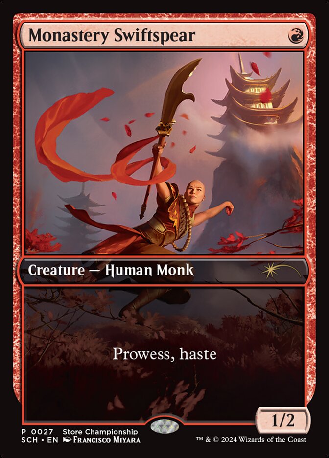 Monastery Swiftspear, Store championships Card Art