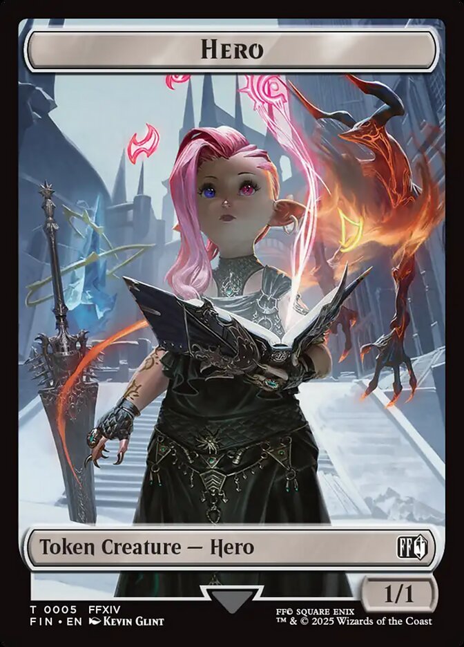Hero, Final fantasy tokens Card Art