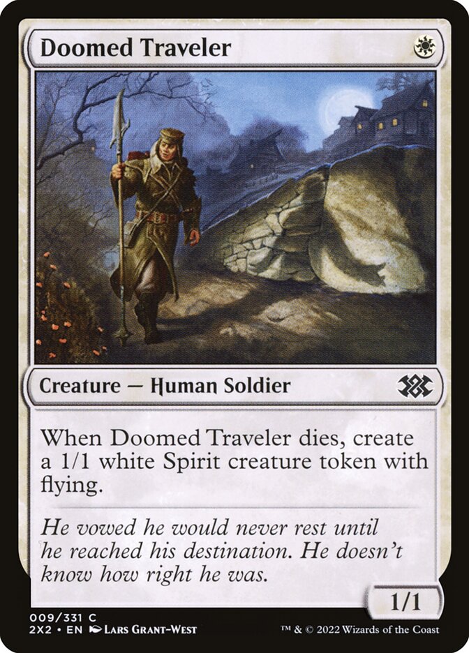 Doomed Traveler, Double masters 2022 Card Art